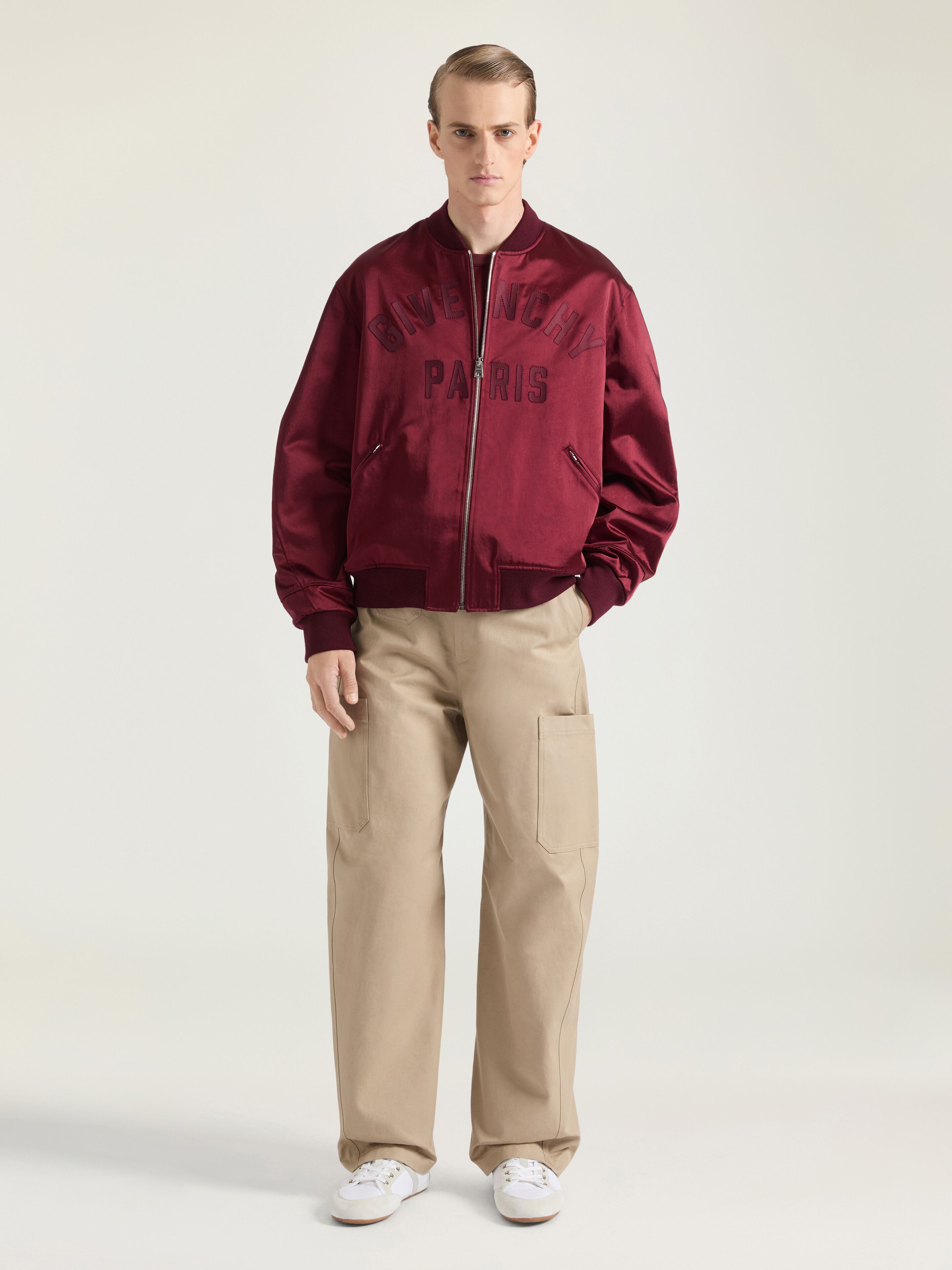 Couture Seam bomber in satin embroidered GIVENCHY Paris